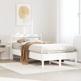 vidaXL Okvir kreveta bez madraca bijeli 120 x 190 cm masivna borovina Cijene