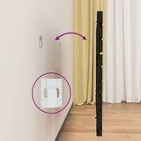  Stensko posteljno vzglavje črno 106x3x63 cm trdna borovina, (20736433) | Shoptok.si
