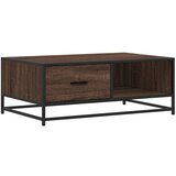 vidaXL Klubska mizica rjavi hrast 90x57x35 cm inženirski les in kovina, (21574871) | Shoptok.si