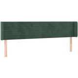  Vzglavje z ušesi temno zeleno 183x16x78/88 cm žamet, (20953384) | Shoptok.si