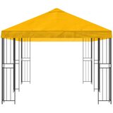 Paviljon s bočnim stranama 6 x 3 m Žuta Poliester i čelik 190 | shoptok.hr