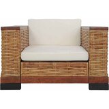  2-dijelni set sofa od prirodnog ratana s jastucima smeđi | shoptok.hr