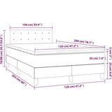  Box spring postelja z vzmetnico LED črna 120x200cm umetno usnje, (20724704) | Shoptok.si