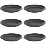  Kružni Pladanj za Cvijeće 6 pcs Crna Ø 14 x 2 cm Plastika | shoptok.hr