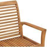  Vrtna klupa s crnim jastukom 112 cm od masivne tikovine | shoptok.hr