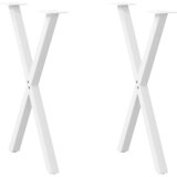  Noge za blagovaonski stol u obliku slova X, 2 kom, bijele, 57 x (72-73) cm, čelik | shoptok.hr
