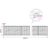  Gabion s žicom debljine 3,5 mm i mrežom 5x10 cm 850x10x50 cm Slike