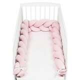 SuperMami Ogradica pletenica velur 300 cm, roza | shoptok.hr