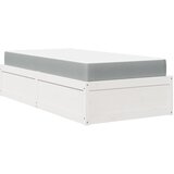 Krevet s madracem bijeli 90 x 200 cm od masivne borovine | Eponuda.com