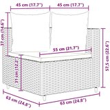 vidaXL 10-dijelni set vrtnih sofa od poliratana s jastucima smeđi | shoptok.hr