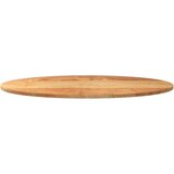vidaXL Mizna plošča svetlo rjava 100x50x2 cm trdna hrastovina ovalna | Shoptok.si