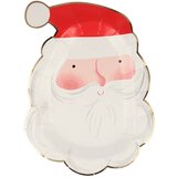 Meri Meri papirnati tanjuri die cut jolly santa (8 komada) | shoptok.hr