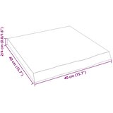  Zidna polica 40x40x(2-4) cm neobrađena masivna hrastovina | shoptok.hr