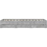 Okvir kreveta s ladicama siva boja betona 90x200 cm drveni | shoptok.hr