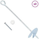  Zemaljska sidra 4 pcs Srebrna Ø10 x 40 cm Galvanizirani metal | shoptok.hr