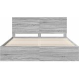  Krevetna konstrukcija s uzglavljem Siva Sonoma 200 x 200 cm | shoptok.hr