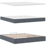  Otomanski krevet s madracem tamnosivi 180x200 cm baršunasti | shoptok.hr