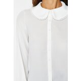 Trendyol White Collar Detailed Semi Transparent Shirt | Shoptok.si