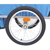 Prikolica za bicikl sivo-plava 30 kg | shoptok.hr