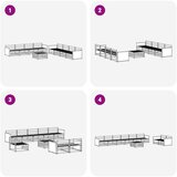  Set vanjskih sofa 9 kom. Prirodna Čvrsto drvo akacije | shoptok.hr