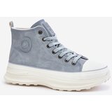 Big Star Insulated women's platform sneakers blue Cene