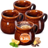 KADAX Vrčki za kuhano vino 250 ml z ročajem, komplet 4 keramičnih vrčkov, (5000351653) | Shoptok.si