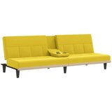  Raztegljiv kavč z držali za skodelice svetlo rumeno blago, (20655948) | Shoptok.si