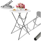  Zložljiva miza s ključavnico za catering, okrogla, bela, 80x88 cm | Shoptok.si