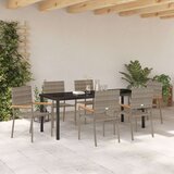  7-delni vrtnarski jedilni set Siva Poly Ratan, (22087129) | Shoptok.si