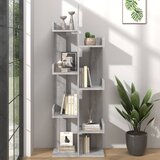 vidaXL knjižna omara 48x25,5x140 cm siva sonoma konstruiran les Cene