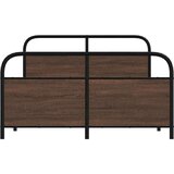 vidaXL Metalni okvir kreveta bez madraca smeđa boja hrasta 140x190 cm | shoptok.hr