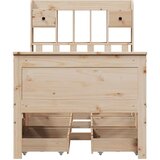 vidaXL Knjižna postelja brez vzmetnice bela 75x190 cm trdna borovina | Shoptok.si