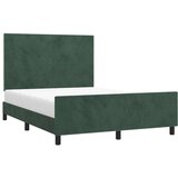  Posteljni okvir z vzglavjem temno zelen 140x190 cm žamet, (20902623) | Shoptok.si