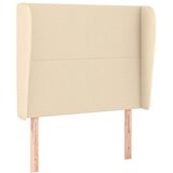 Maison Chic vzglavna omarica - nočna omarica - posteljna omarica z ušesi krem 83x23x118/128 cm blago, (21713096) Cene