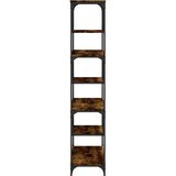  Knjižna omara dimljeni hrast 81x36x176 cm inženirski | Shoptok.si