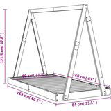  Za dječji krevet crni 80 x 160 cm od masivne borovine | shoptok.hr