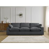 Bobochic Paris Temno siva sedežna garnitura iz rebrastega žameta 250 cm Belair – | Shoptok.si