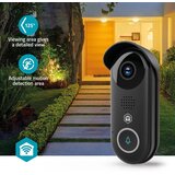 Nedis Wi-Fi videodomofon 2MP Full HD 1080p IPX54 z nočnim vidom, Črna, (5000277343) | Shoptok.si
