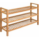 Furnova Stojalo za čevlje s 3 policami 100x27x60 cm trdna hrastovina, (21954718) | Shoptok.si