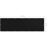Balkonski zastor crni 90 x 300 cm od tkanine Oxford | shoptok.hr