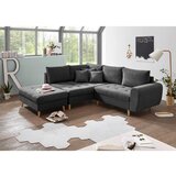 MID.YOU KOTNA SEDEŽNA GARNITURA, mikrovelur antracit | Shoptok.si
