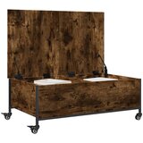  Stolić za kavu s kotačima boja hrasta 91 x 55 x 34 cm drveni | shoptok.hr