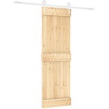  Klizna vrata Prirodna i bijela 70 x 210 cm Čvrsta borovina | shoptok.hr