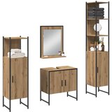 Set namještaja za kupaonicu 4 kom. Smeđa 33 x 33 x 185,5 cm | Eponuda.com
