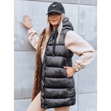 DStreet Women's long quilted winter vest NOMADNECTAR black | Shoptok.si