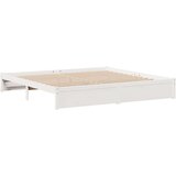 vidaXL Krevet s regalom z knjige bez madraca bijeli 180x200cm borovina | shoptok.hr