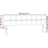  Posteljno vzglavje temno rjavo 200x5x78/88 cm blago, (20952202) | Shoptok.si