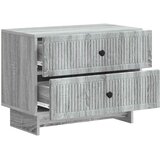  Noćni ormar Siva sonoma 62 x 34,5 x 47,5 cm Konstruirano drvo | shoptok.hr