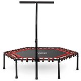 Neo-Sport fitness trampolin s ručkom 127 cm – šesterokutni, crveni | shoptok.hr