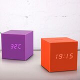 Gingko Electronics Ljubičasta LED budilica Gravity Cube | shoptok.hr